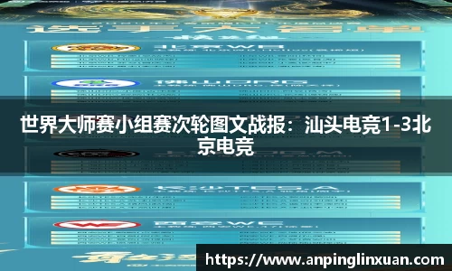 世界大师赛小组赛次轮图文战报：汕头电竞1-3北京电竞